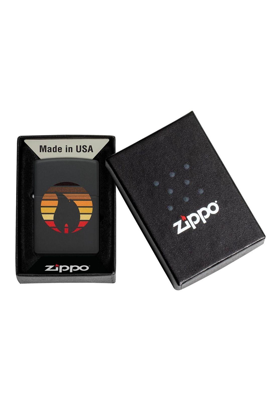 Encendedor Zippo Colorblock Flame Design Negro ZP46168-5