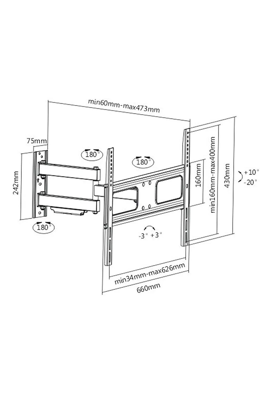 Soporte Para Tv Monitor Articulado 37 a 70'' 35kg Macrotel-8