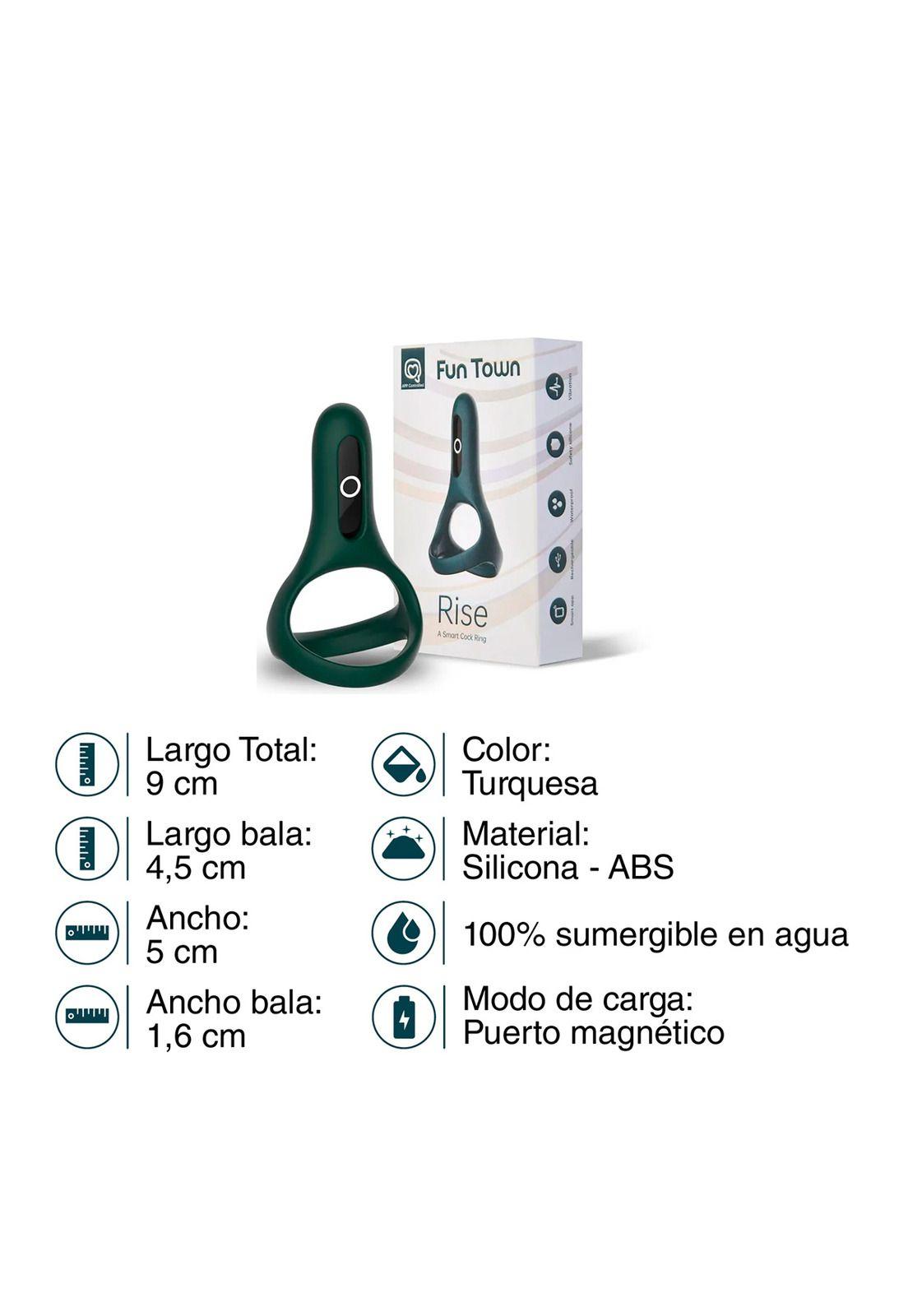 Anillo Vibrador a Control Remoto con APP Fun Town Rise-2