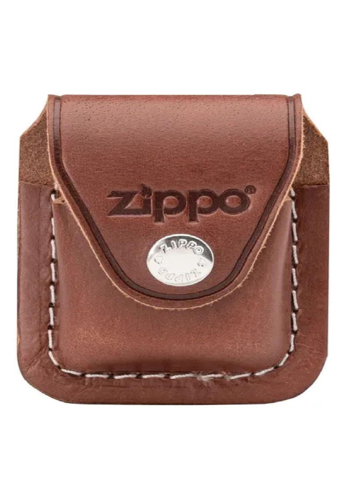 Estuche Zippo Funda Cuero Brown Marrón-0