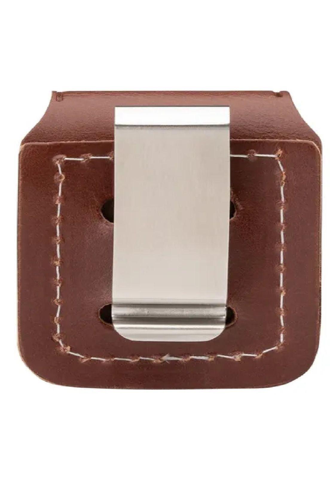 Estuche Zippo Funda Cuero Brown Marrón-2