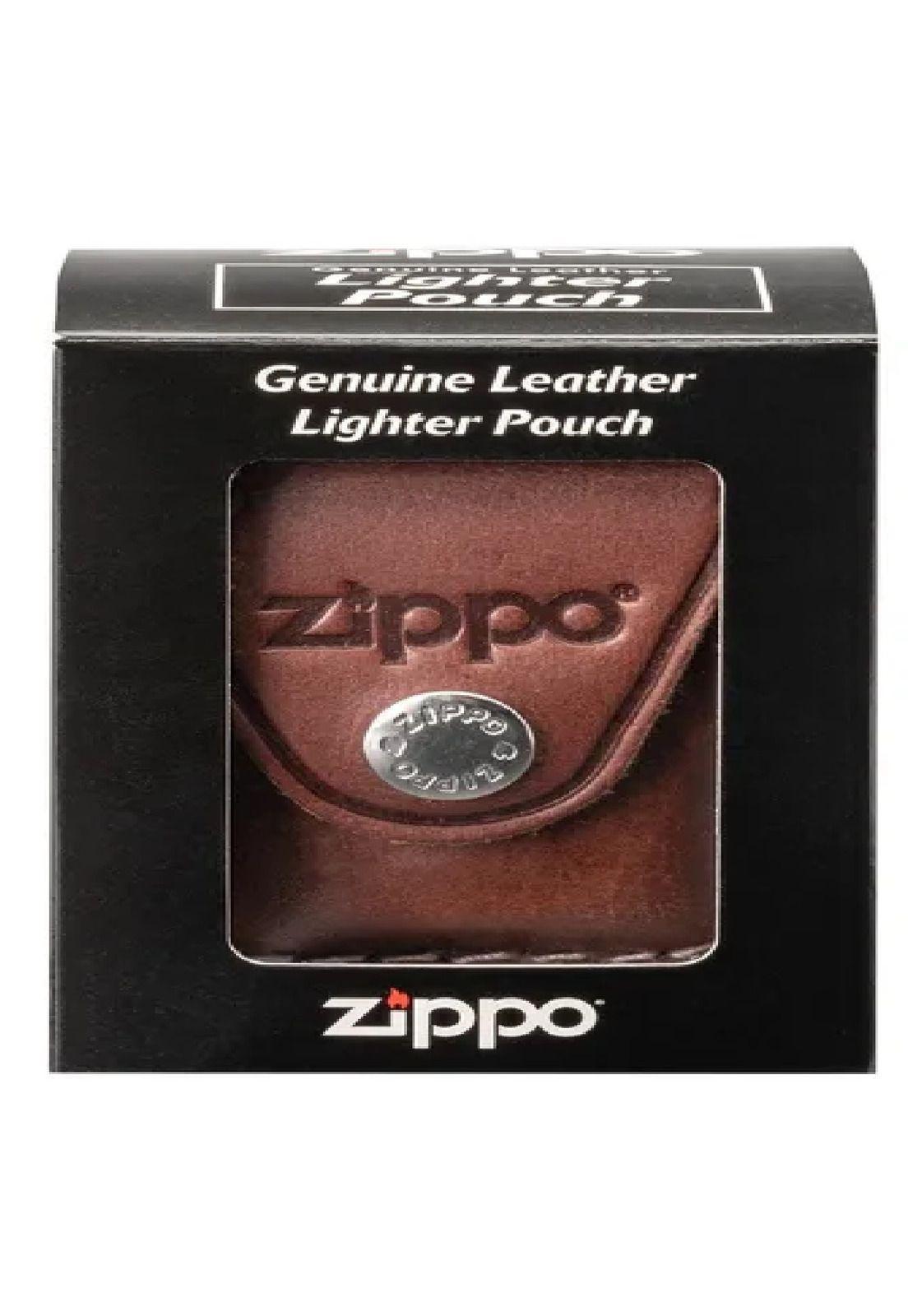 Estuche Zippo Funda Cuero Brown Marrón-3