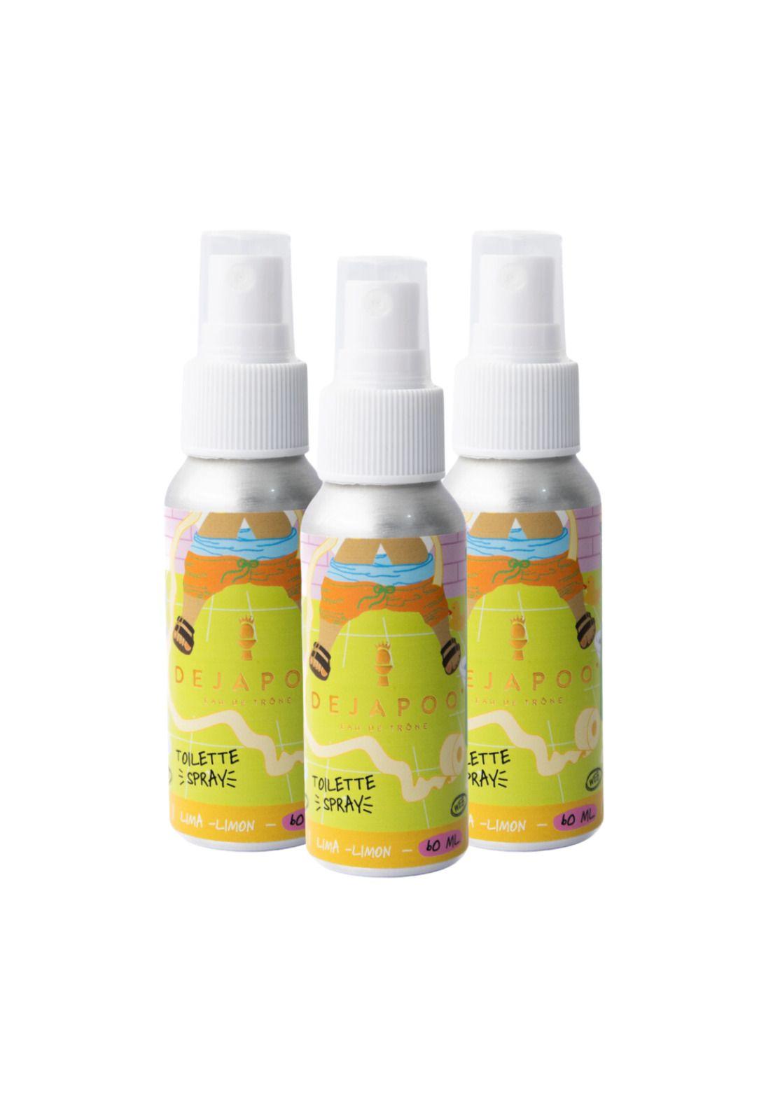 Pack 3 Eliminador de Olores Baño Lima Limon 60 ml Dejapoo-0