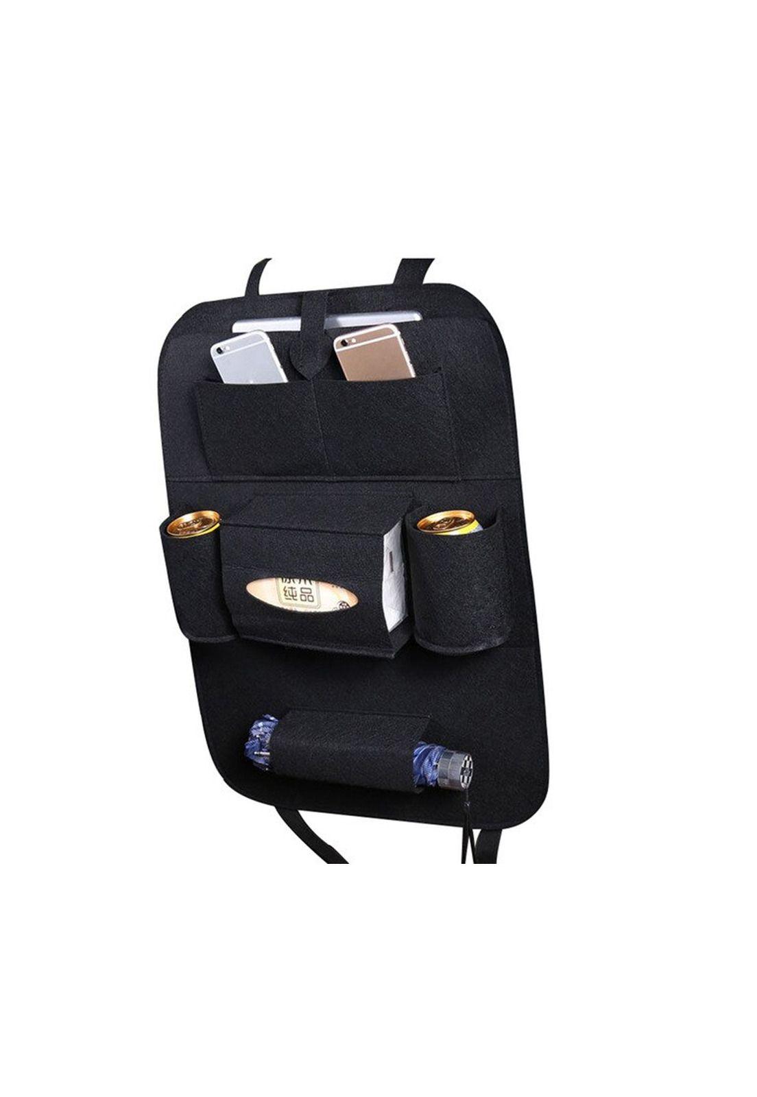 Organizador Para Auto Respaldo Asiento Bolso Color Negro-0