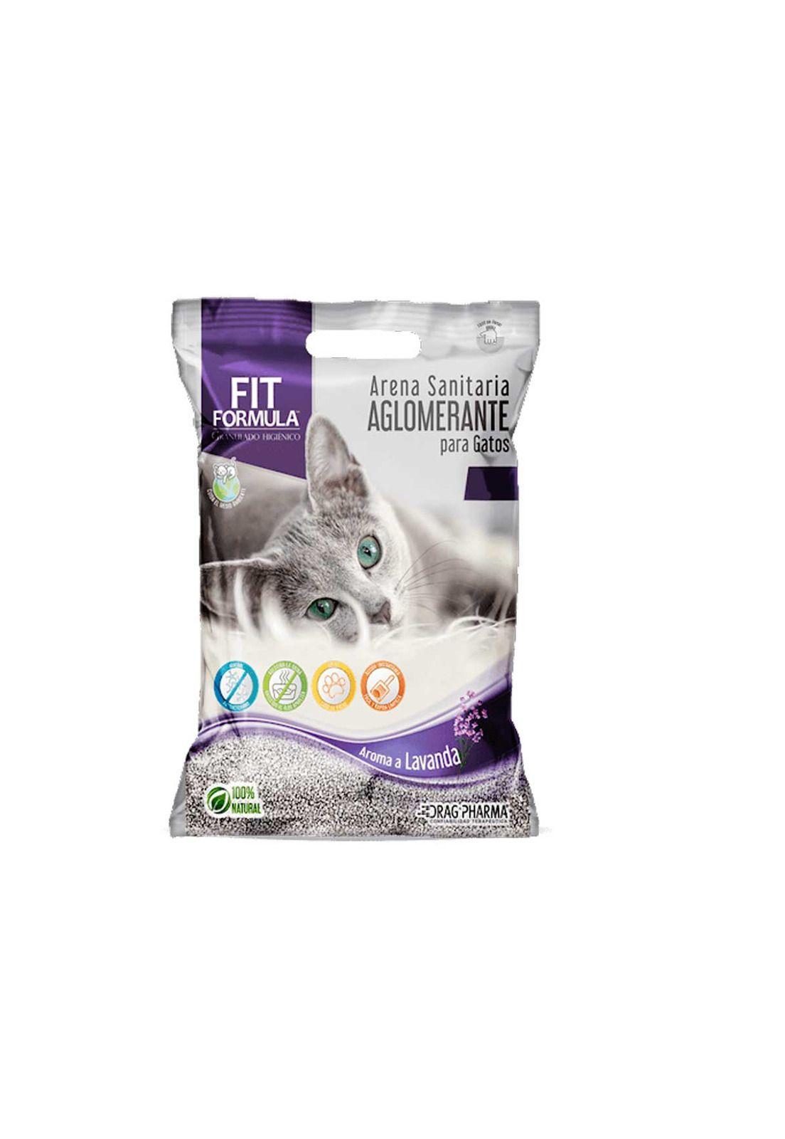 Arena Sanitaria Aglomerante Gatos Fit Formula Lavanda 4kg-0