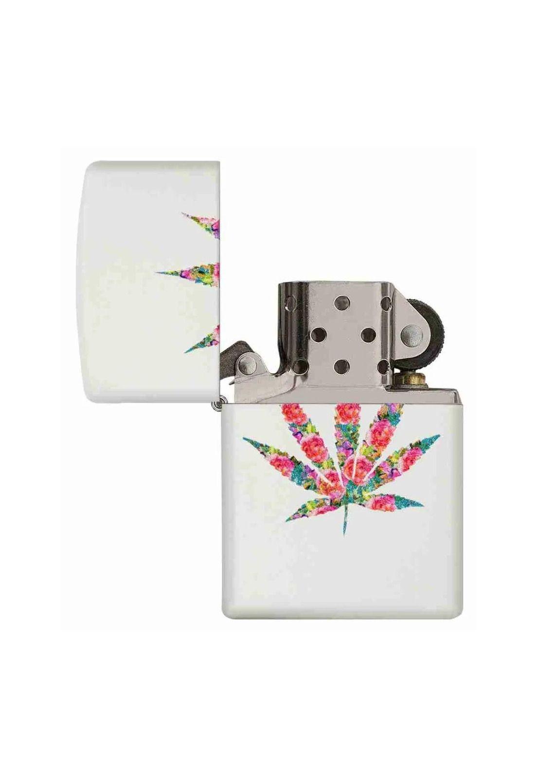 Encendedor Zippo Floral Weed Design Blanco ZP29730-3