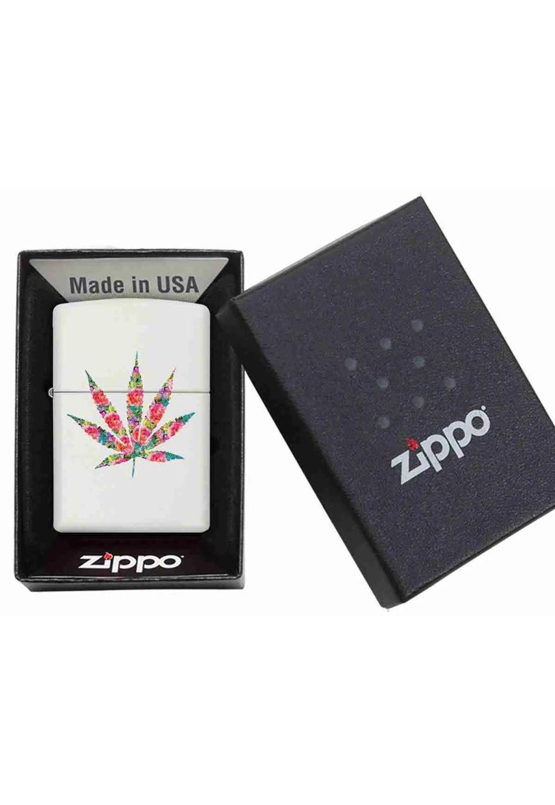 Encendedor Zippo Floral Weed Design Blanco ZP29730-4