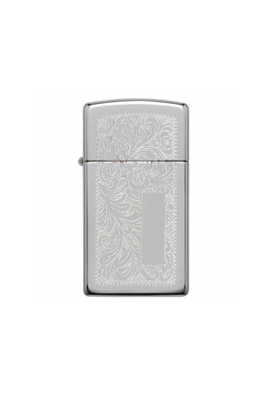 Encendedor Zippo Slim Chrome Venetian Plateado ZP1652-0