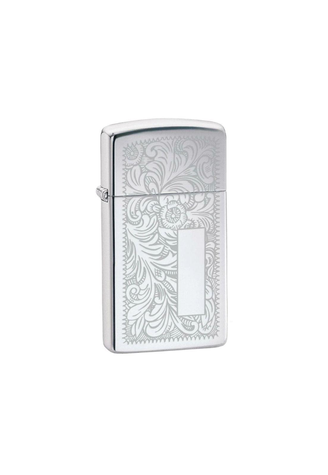 Encendedor Zippo Slim Chrome Venetian Plateado ZP1652-2