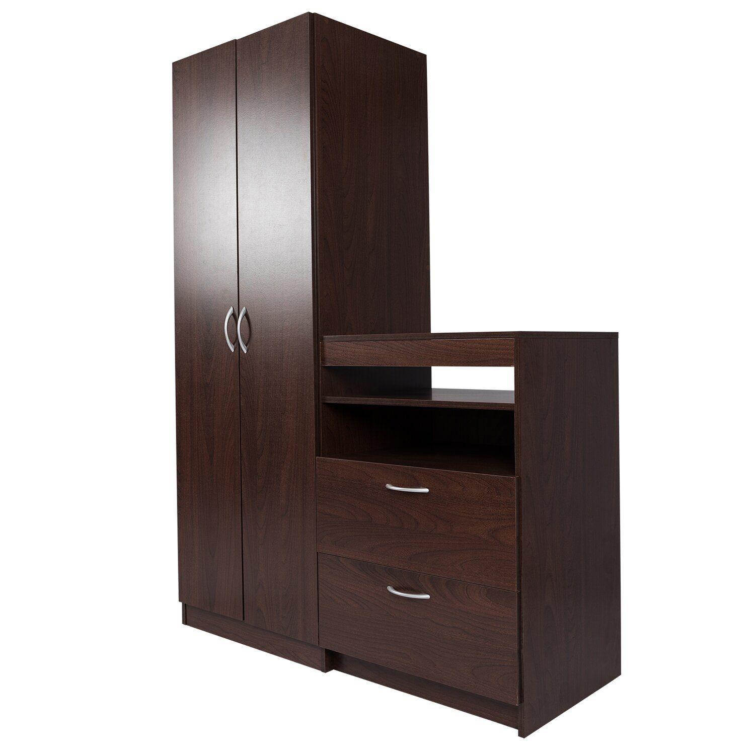 Closet Comoda, 2 Puertas, 2 Cajones Café chocolate-1