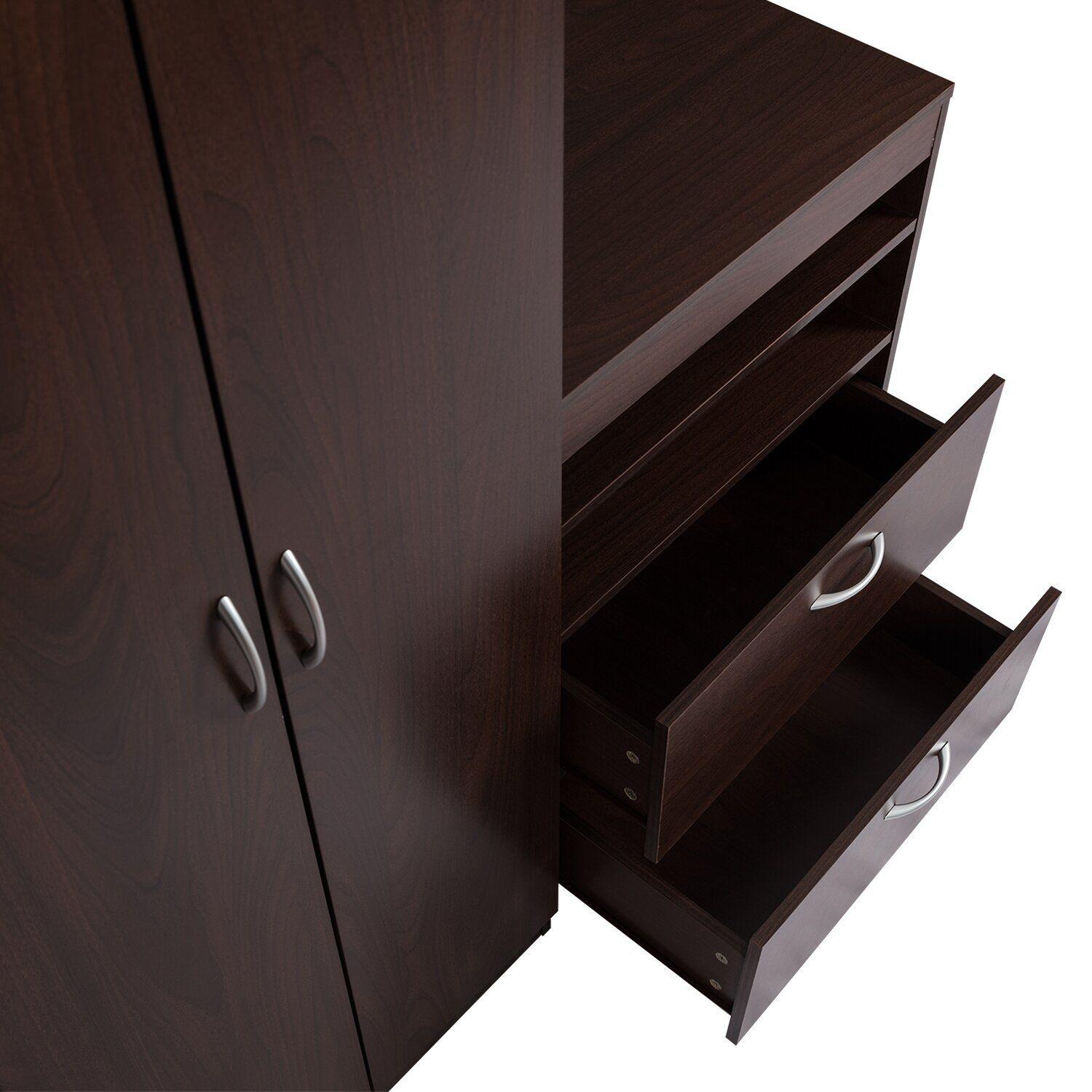 Closet Comoda, 2 Puertas, 2 Cajones Café chocolate-2
