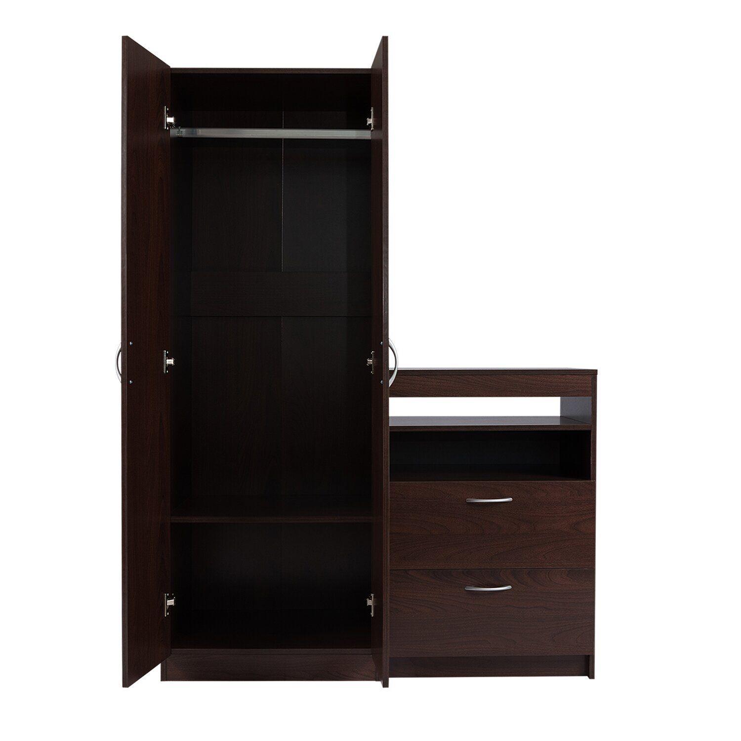 Closet Comoda, 2 Puertas, 2 Cajones Café chocolate-3