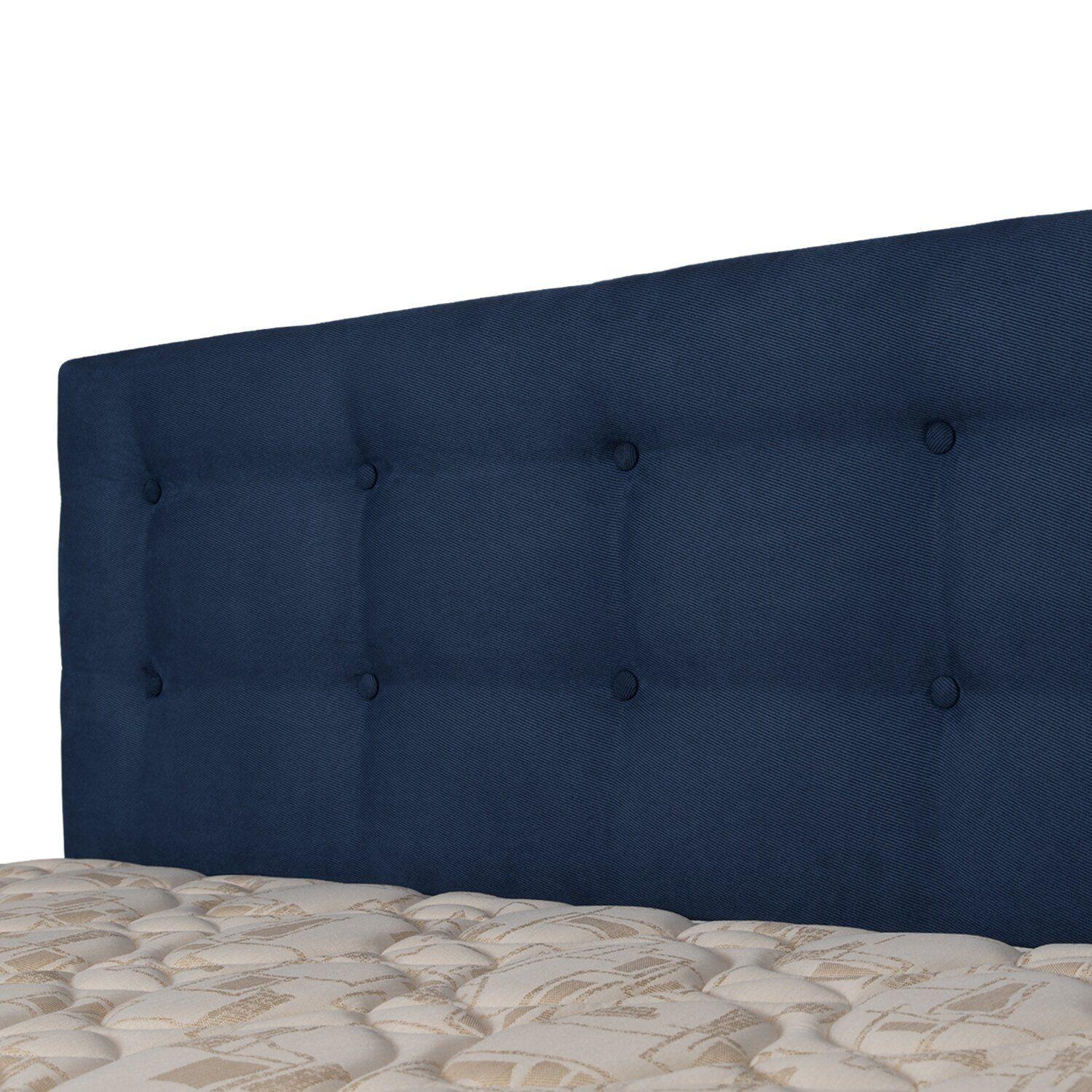 Box Americano Alegro FisioFlex Capitoné 2 PL azul-3