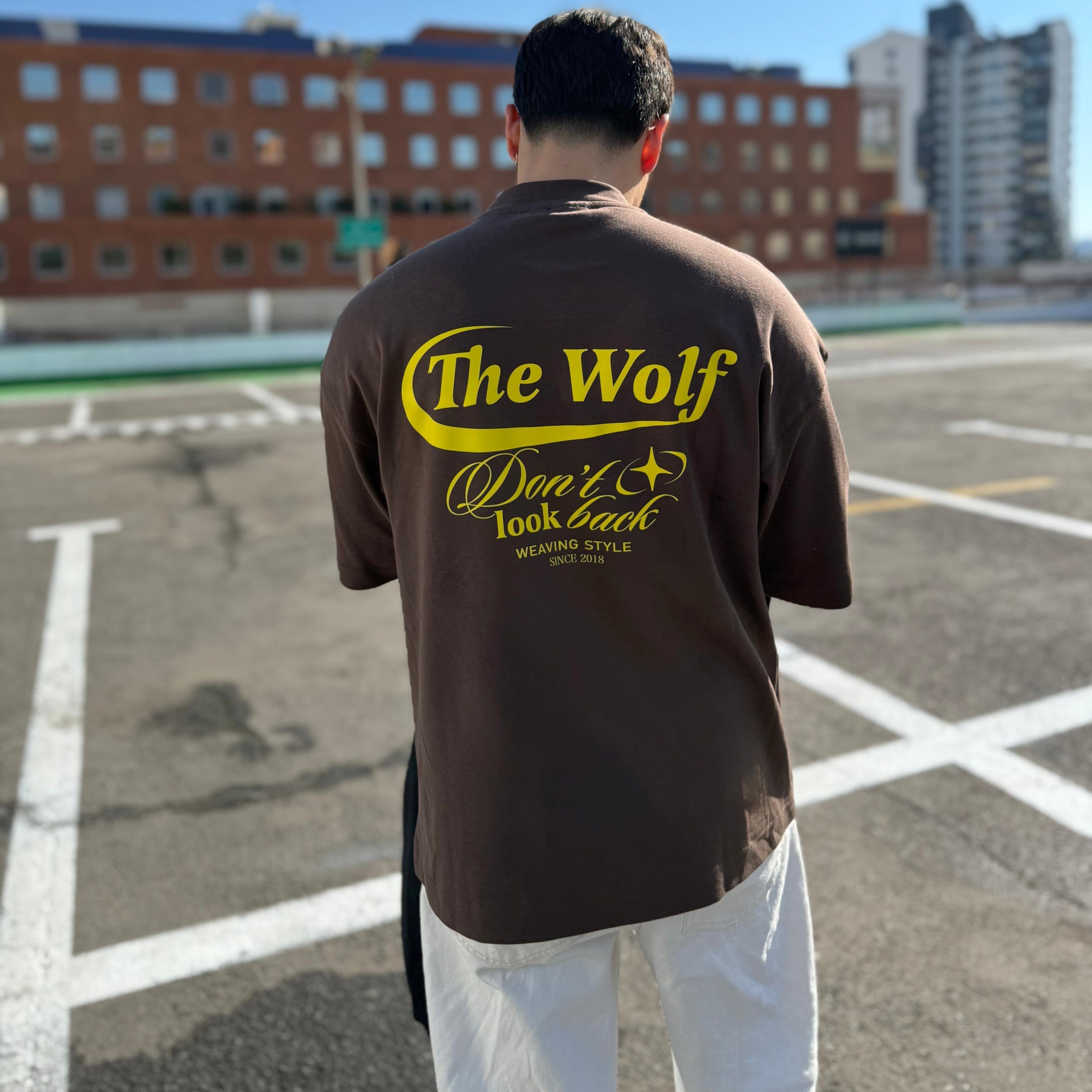 Polera Don't Look Back Café Oversize Heavy Weight 280 gr-2