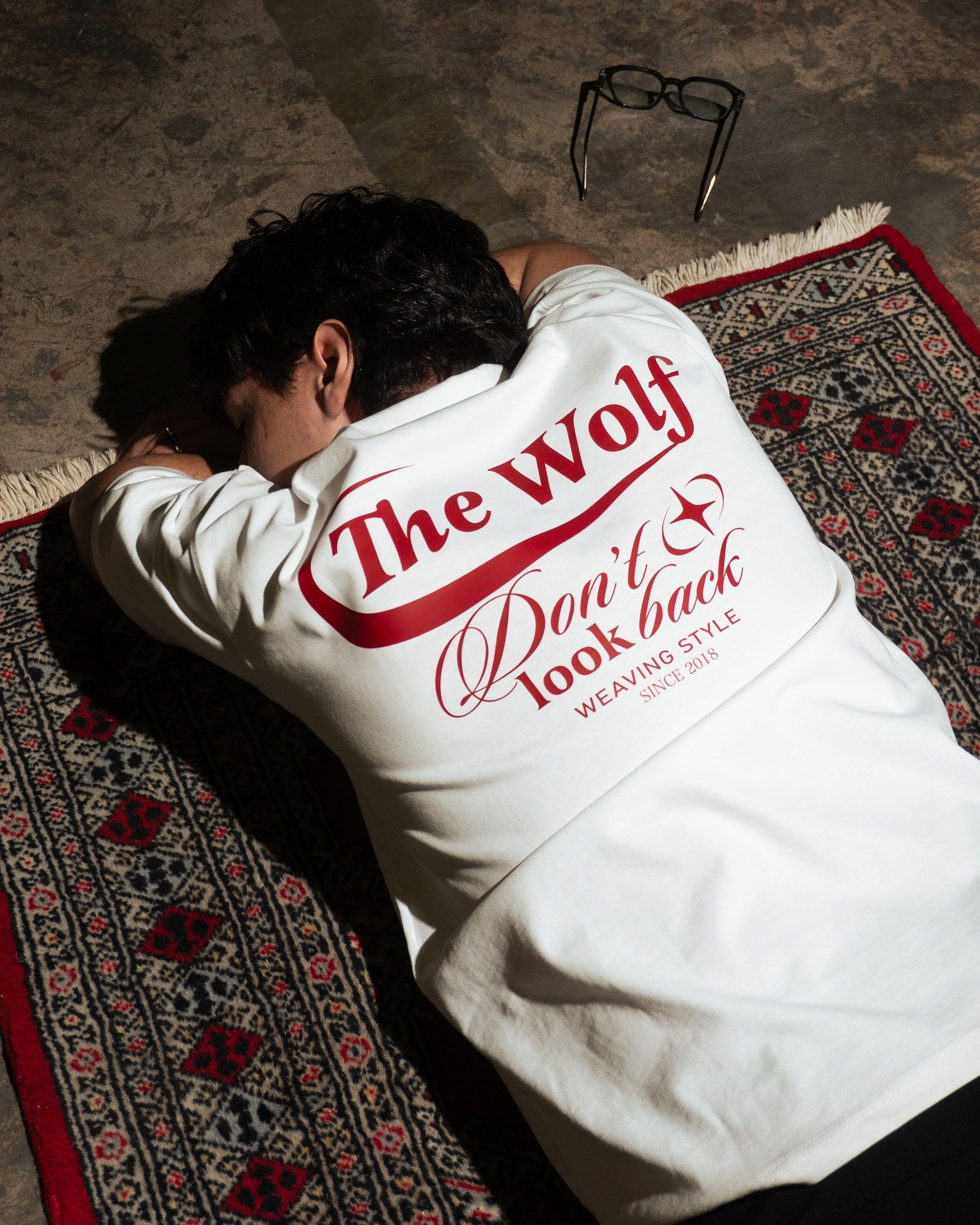 Polera Don't Look Back Blanca Heavy Weight 280 gr-3