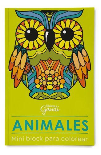 Animales: Mini Block Para Colorear, De Ediciones Gaud , Vol. 1. Editorial Mundicrom-0