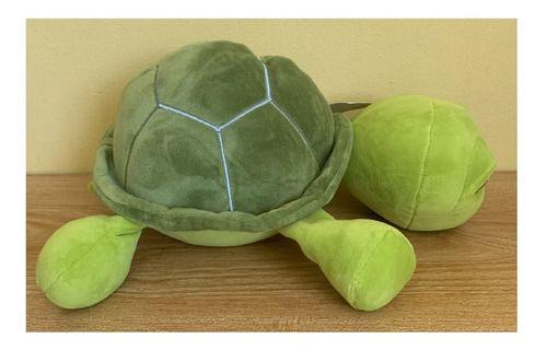 Peluche Tortuga Verde Kawaii De Felpa Suave 35cm Largo-2