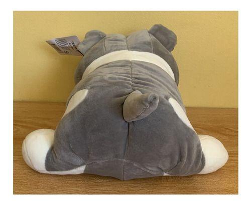 Peluche Perro Bulldog Tierno Kawaii Felpa Suave 32cm Largo-3