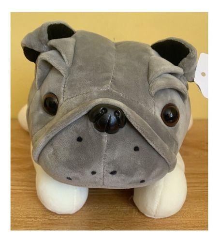 Peluche Perro Bulldog Tierno Kawaii Felpa Suave 32cm Largo-4