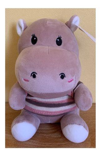 Peluche Hipopotamo Con Chaleco Kawaii De Felpa Suave 18cm-1