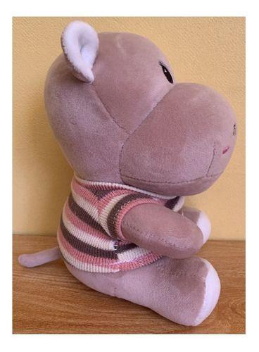 Peluche Hipopotamo Con Chaleco Kawaii De Felpa Suave 18cm-2