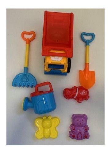 Set Playa Camion Tolva Con Accesorios Y Palas 7 Piezas-3