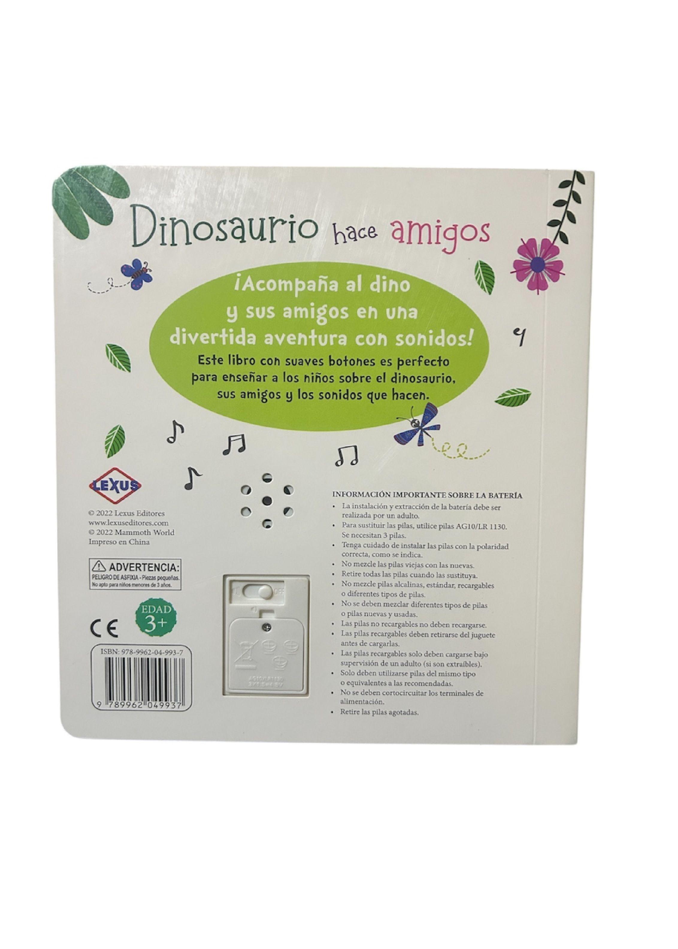 Libro Dinosaurio Hace Amigos - 5 Sonidos - Lexus Nuevo y original-2