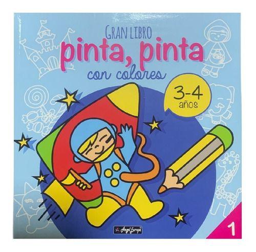 Gran Libro Pinta, Pinta Con Colores Para 3-4 Años, Libro 1-0