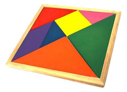 Tangrama Mediano Juguete Madera Didactico Montessori-1