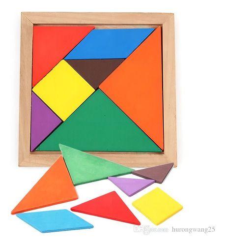 Tangrama Mediano Juguete Madera Didactico Montessori-3