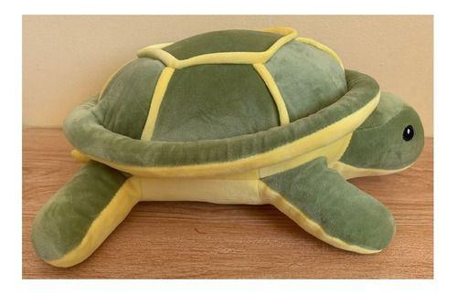 Peluche Tortuga Verde/amarillo Kawaii Felpa Suave 35cm Largo-2