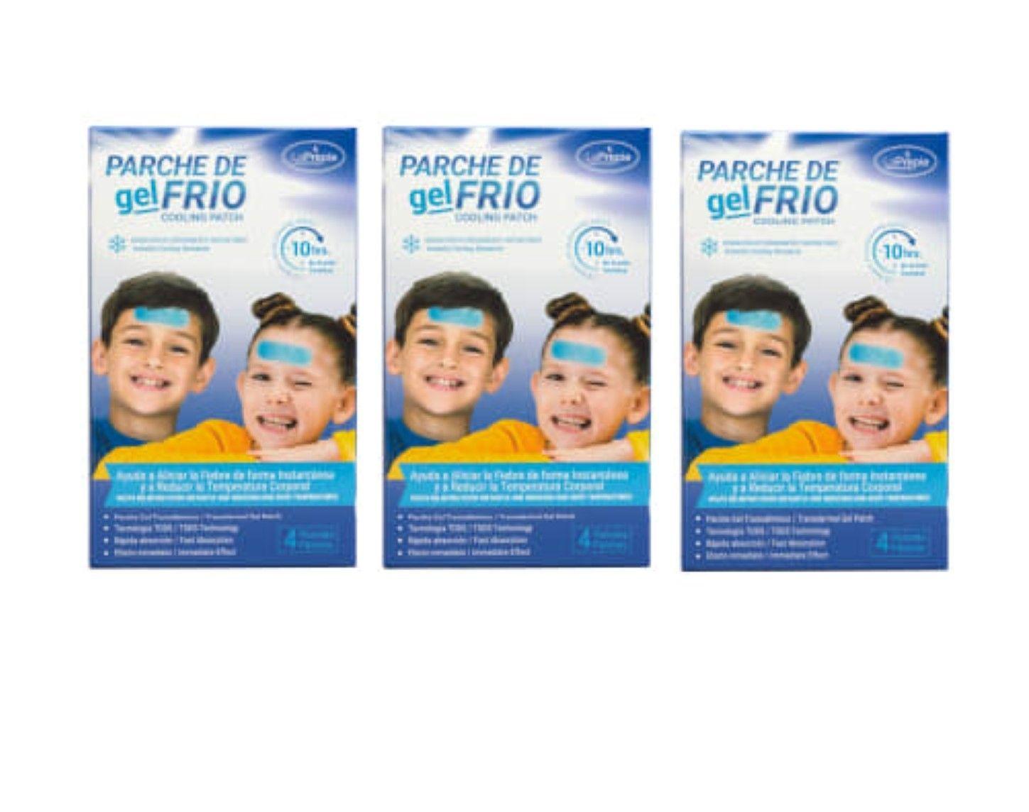Pack X3 Parche Gel Frio ayuda a bajar la fiebre , alivia el dolor de cabeza -1
