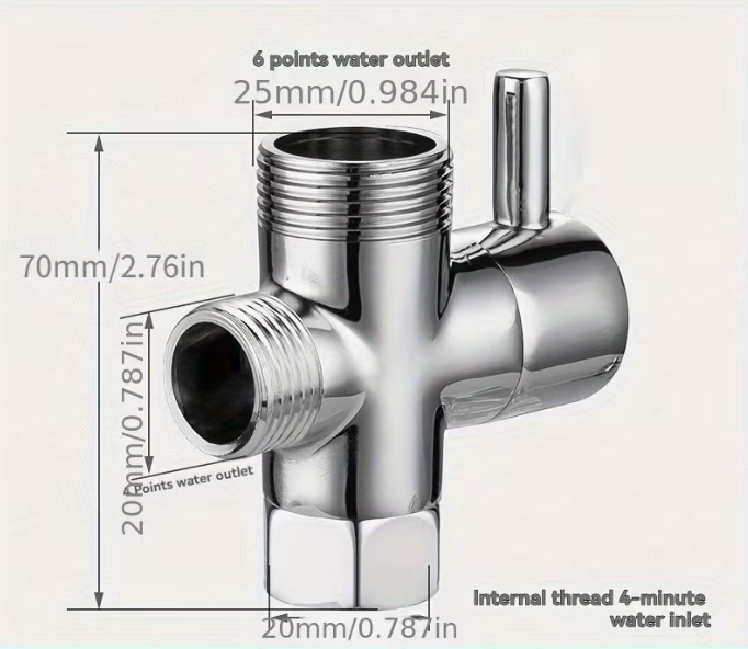 Válvula De 3 Vias; dos Salidas De 1/2" Y una 3/8" |  | Control Preciso para Agua-2