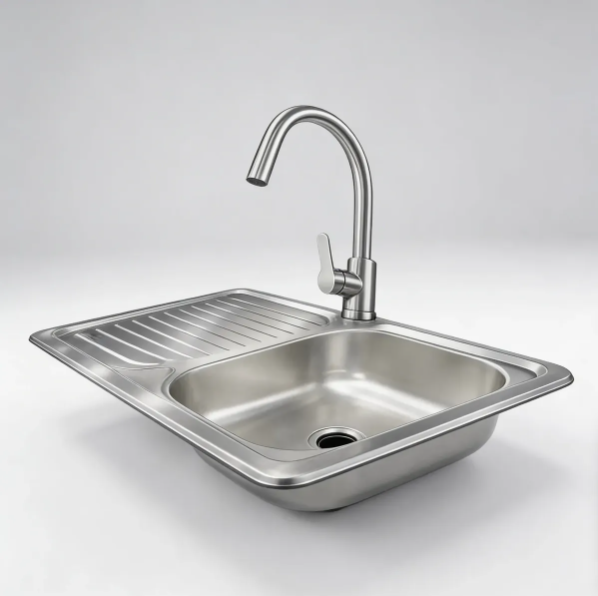 Pack Lavaplatos 100x44 Secador Izquierdo Con Llave Monomando Inox-1