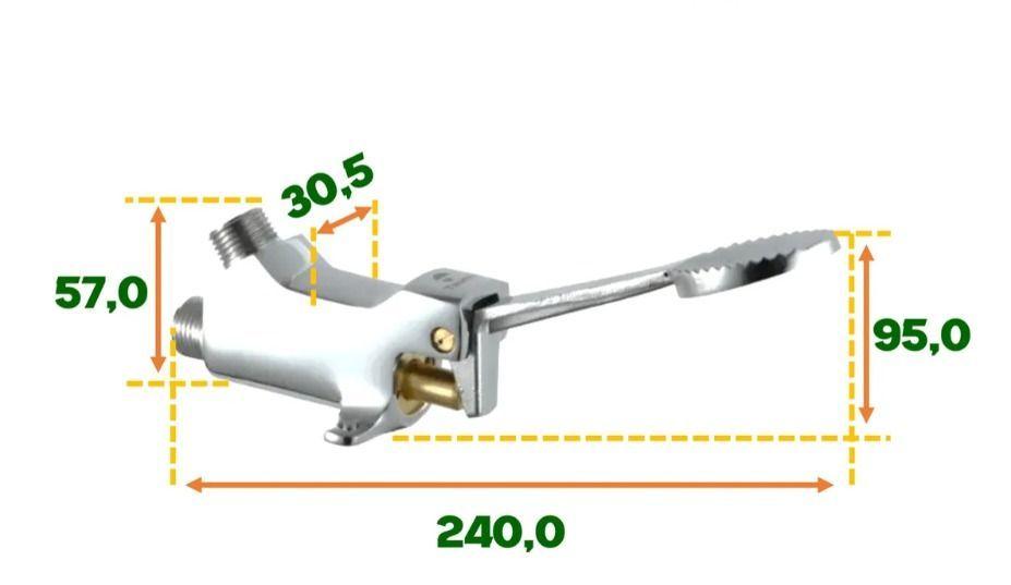 Valvula o LLave de Griferia Pedal Simple-1