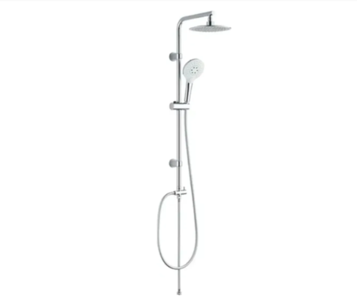 Columna de Ducha Simple sin Grifería Cromada Regulable-0