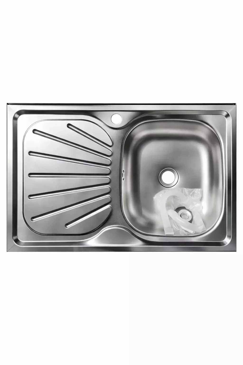 Lavaplatos Empotrado 80x50 Secador Izquierdo Acero Inoxidable-2