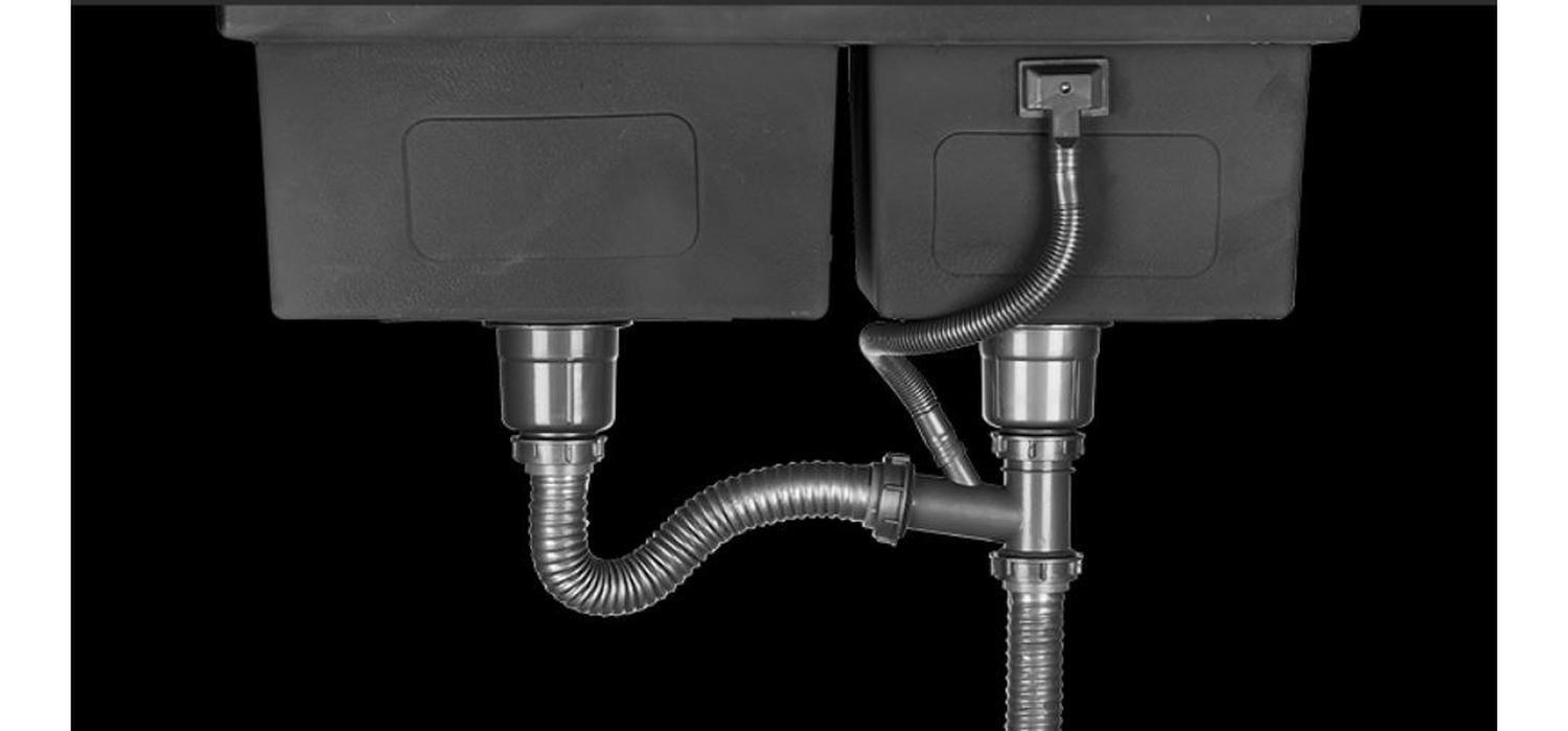 Lavaplatos Doble Empotrado Antonella 78x43 Black-2