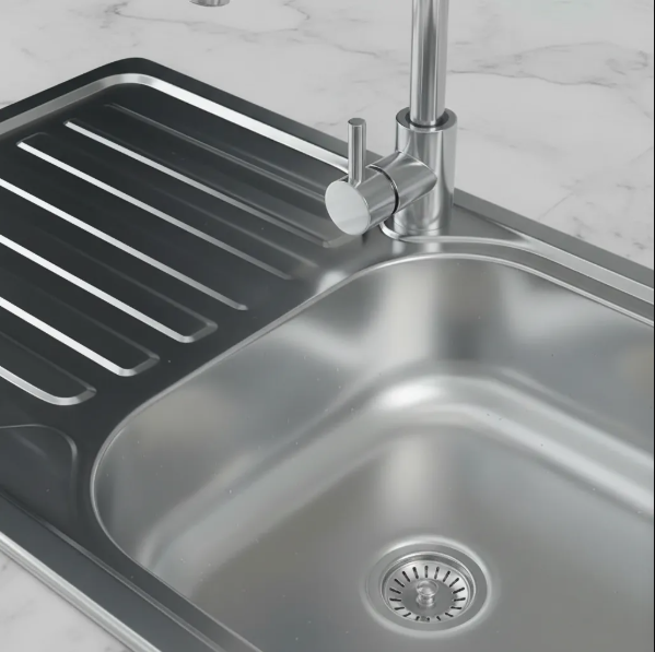 Pack Lavaplatos 80x44 Secador Izquierdo Con Llave Monomando Inox-2