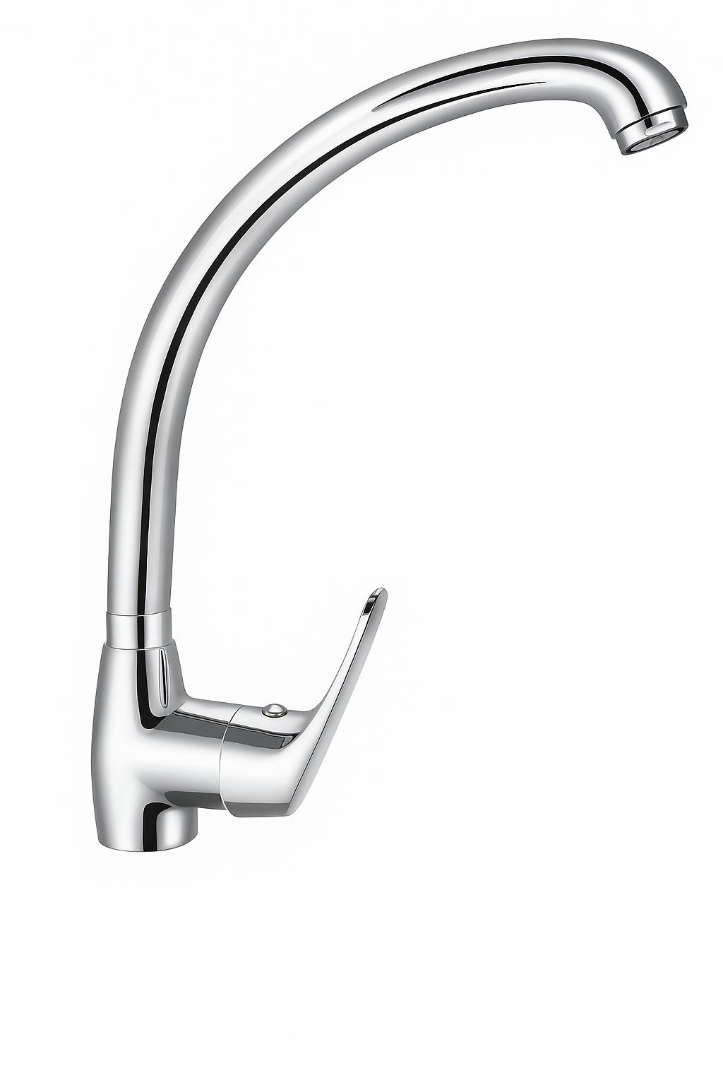 Llave Monomando Lavaplatos Domenica Plateado Brillante-0