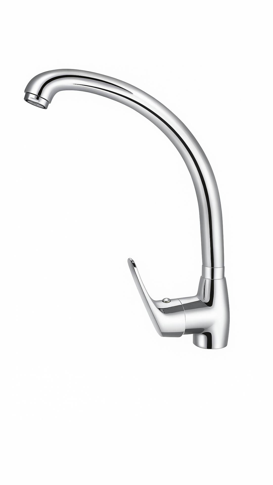 Llave Monomando Lavaplatos Domenica Plateado Brillante-1