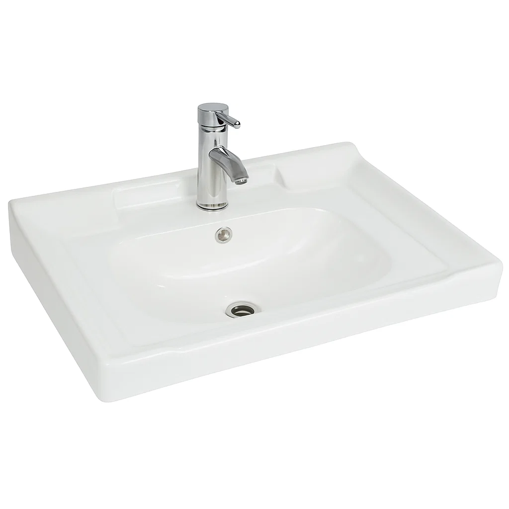 Lavamanos 60cm Sobreponer Cerámica Premium + llave-0