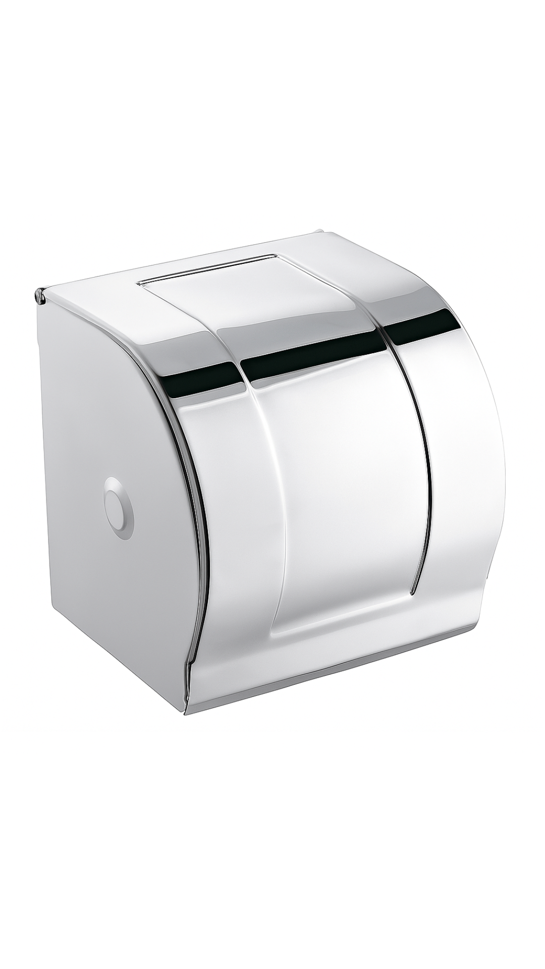 Porta Papel Higi nico Para Ba o Metalico Redondo Inox-0