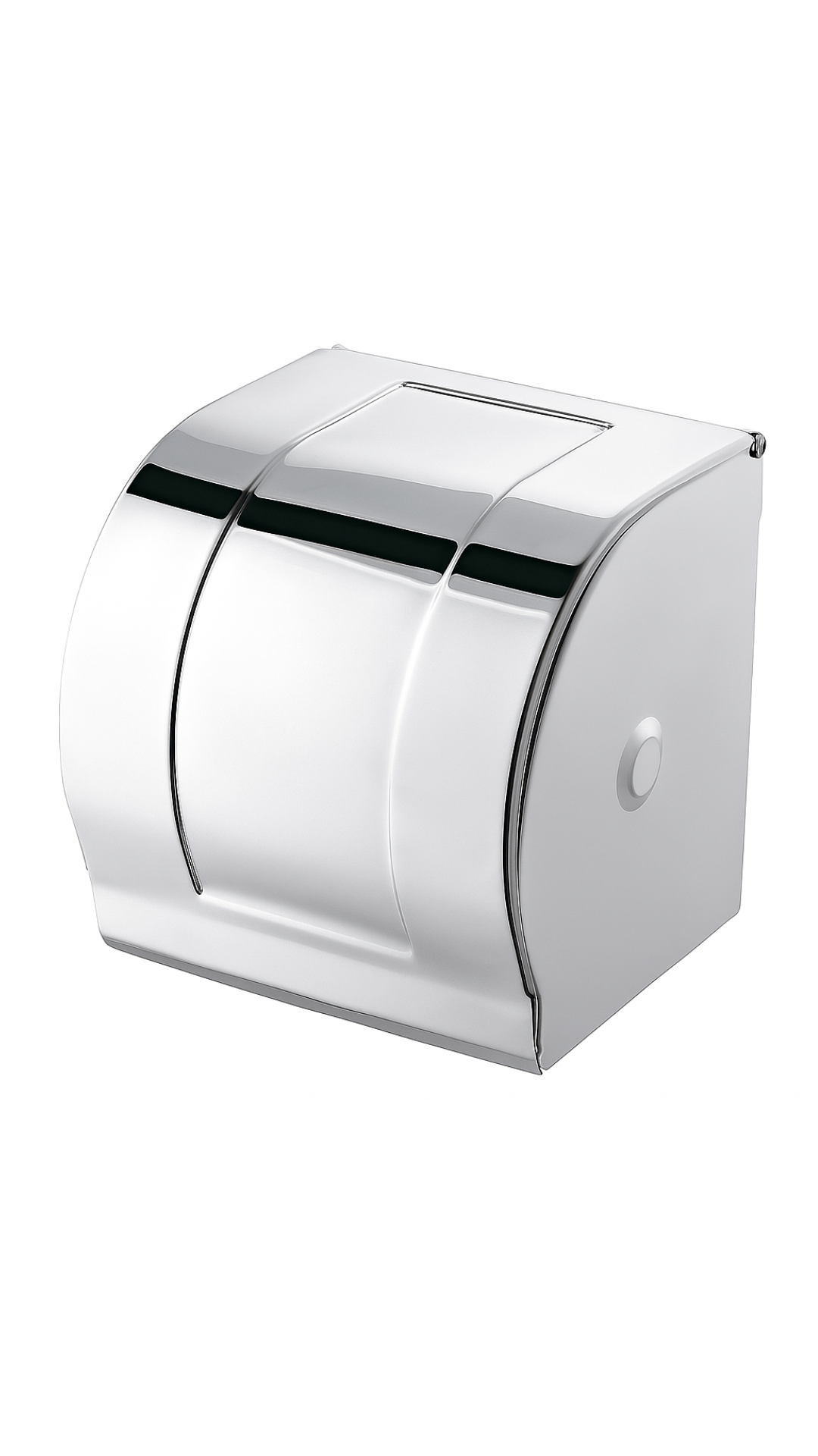 Porta Papel Higi nico Para Ba o Metalico Redondo Inox-1