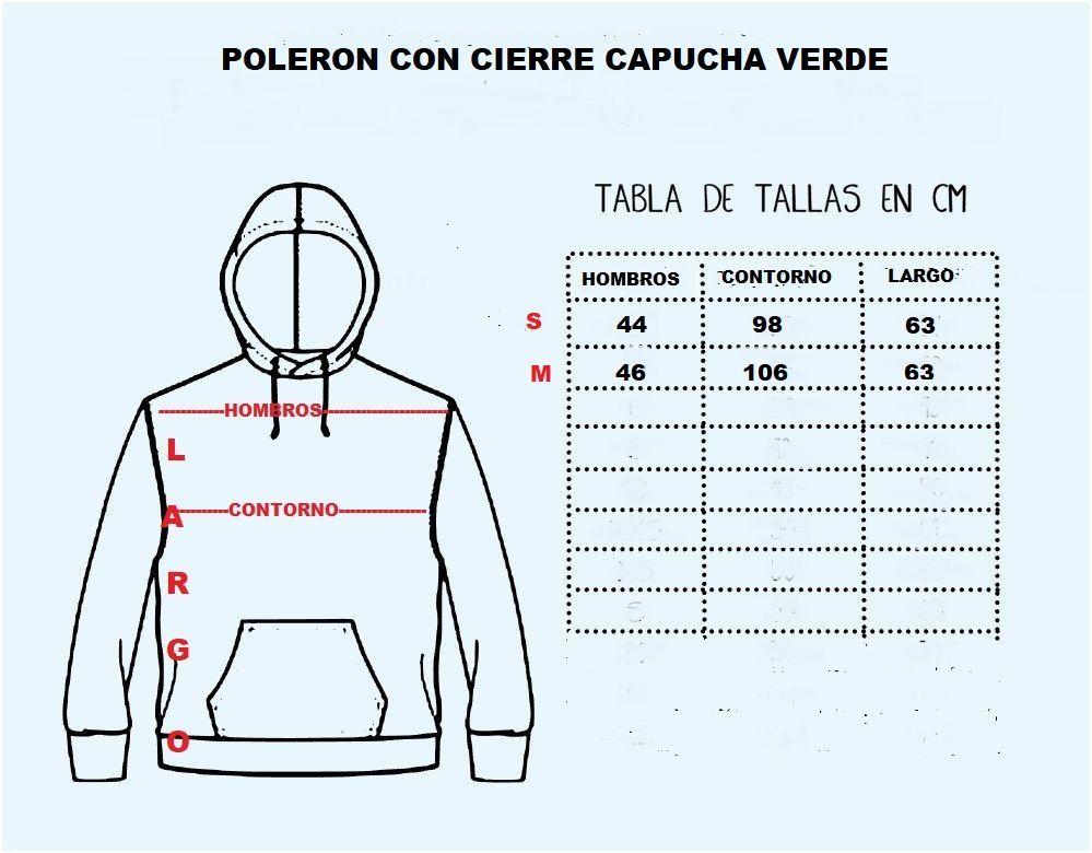Poleron Verde Con Cierre Y Gorro-2