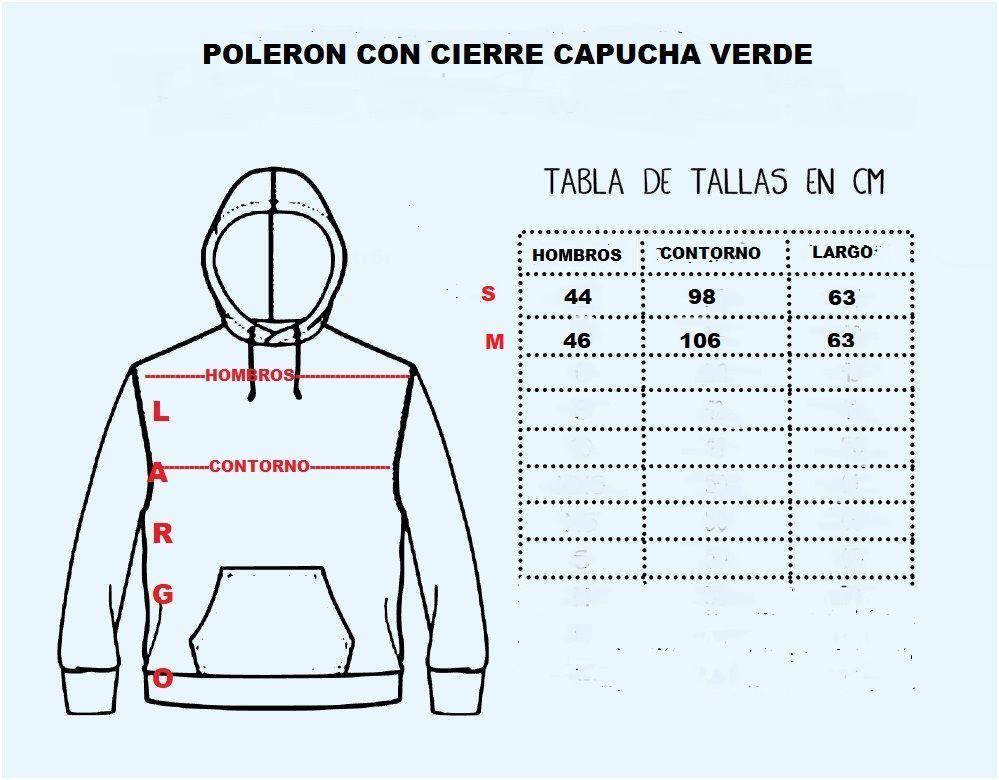 Poleron Verde Con Cierre Y Gorro-3