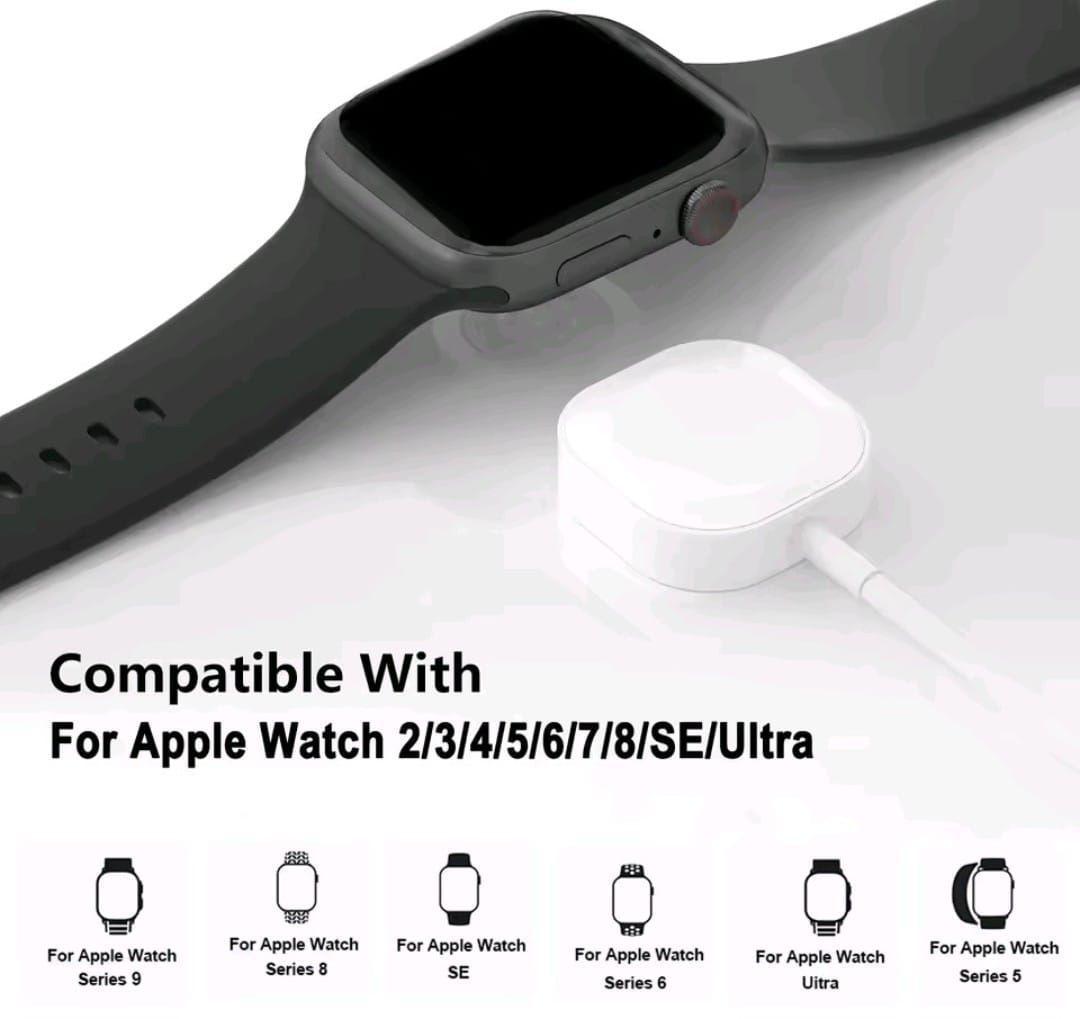 Cable Carga Compatible Apple Watch Series 1-7 Tipo C 1mt Blanco-2