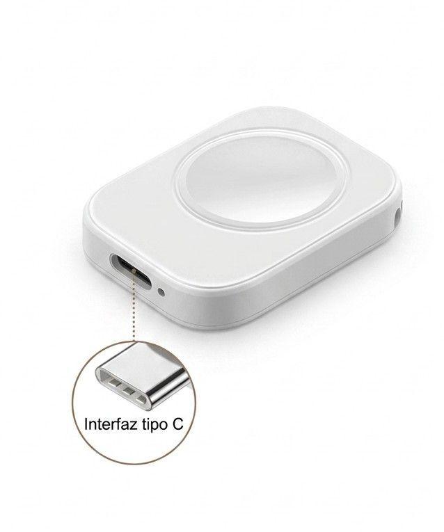 Cable Carga Compatible Apple Watch Series 1-7 Tipo C 1mt Blanco-1