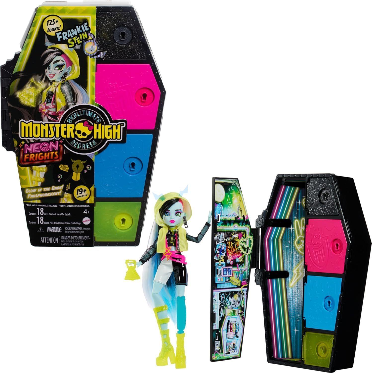 Muñeca Monster High Frankie Stein Skulltimate Secrets Neon -0