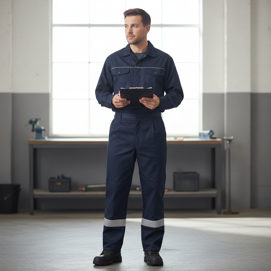 Pantalon Ignifugo Antiestatico Marca Azul-2